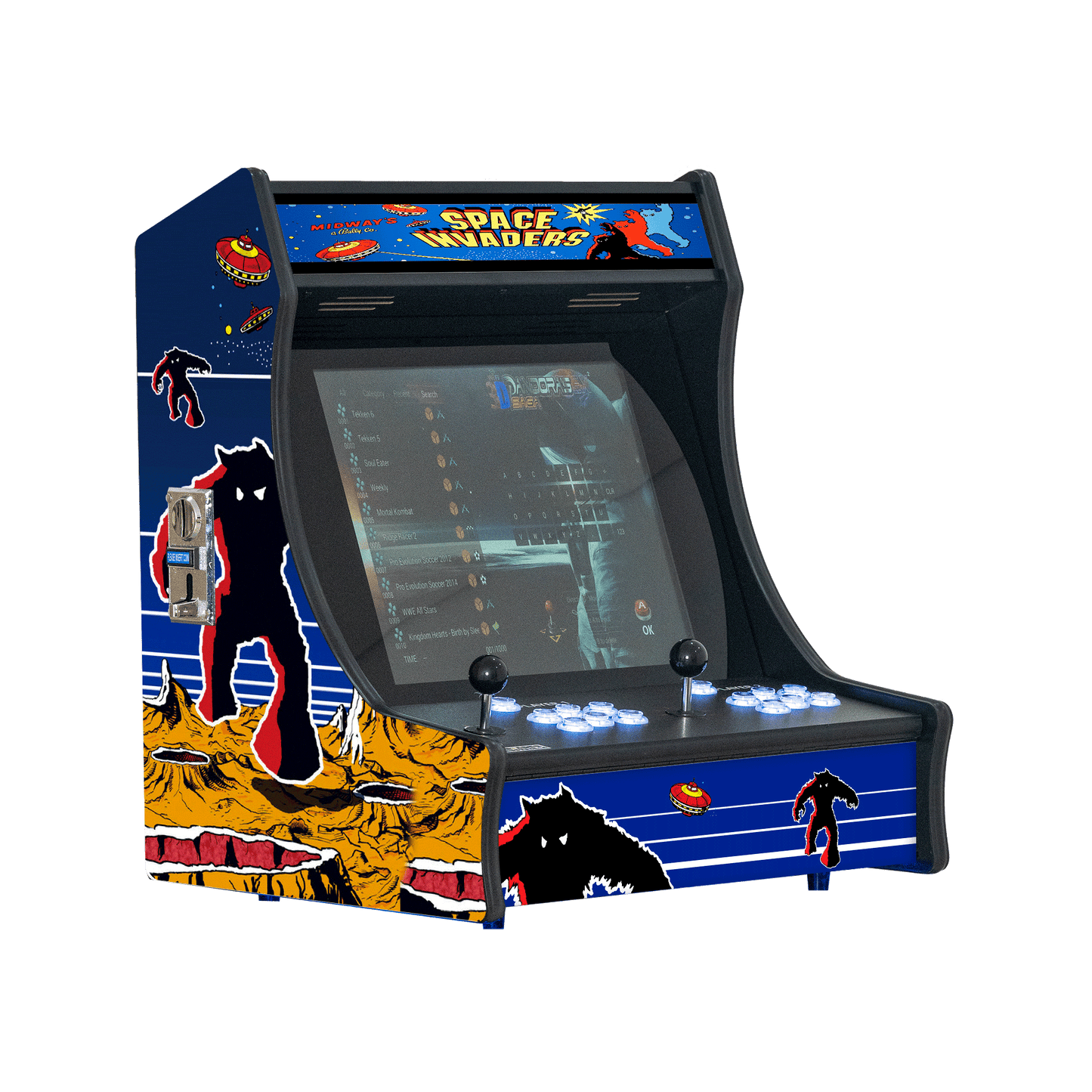 19" Tabletop 9800 Games Arcade Machine - Space Invaders
