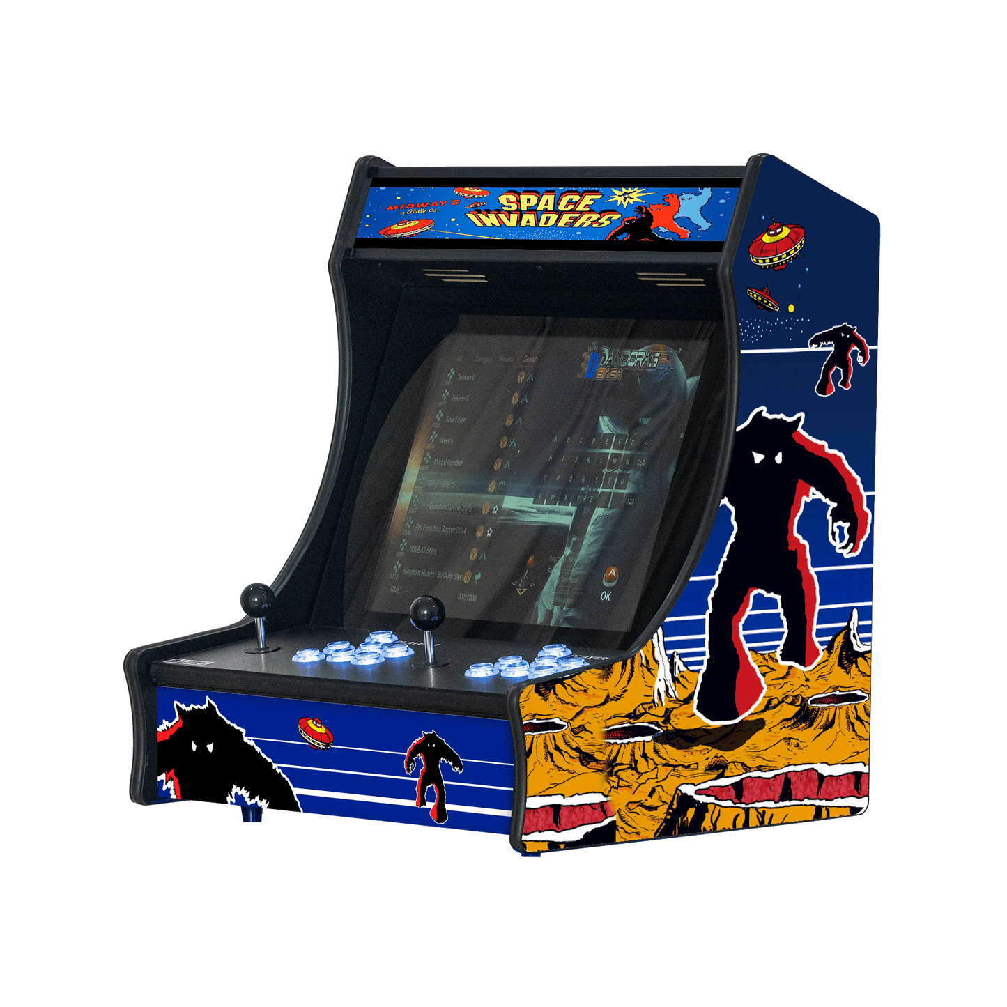19" Tabletop 9800 Games Arcade Machine - Space Invaders