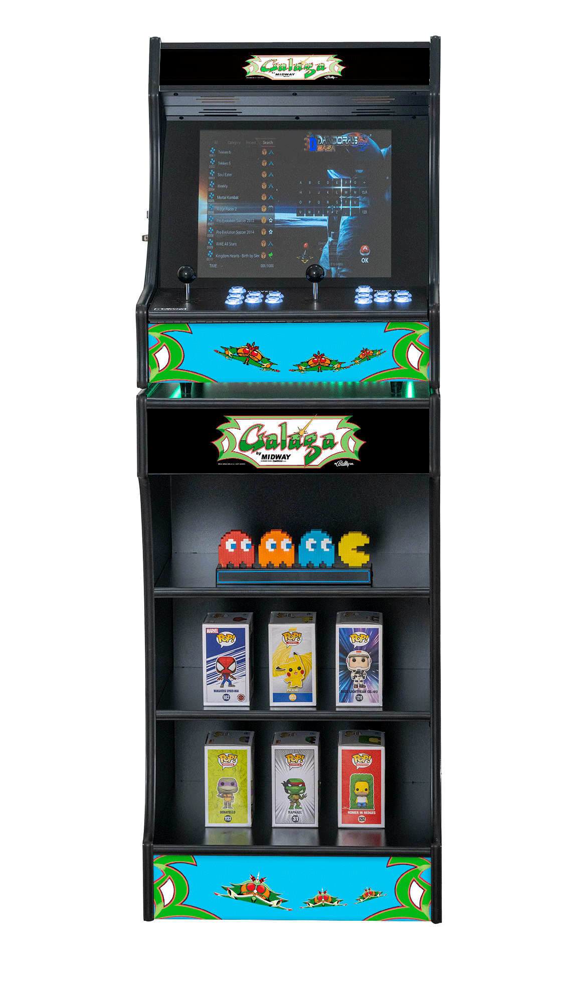 Upright 19" 9800 Games Arcade Machine - Galaga
