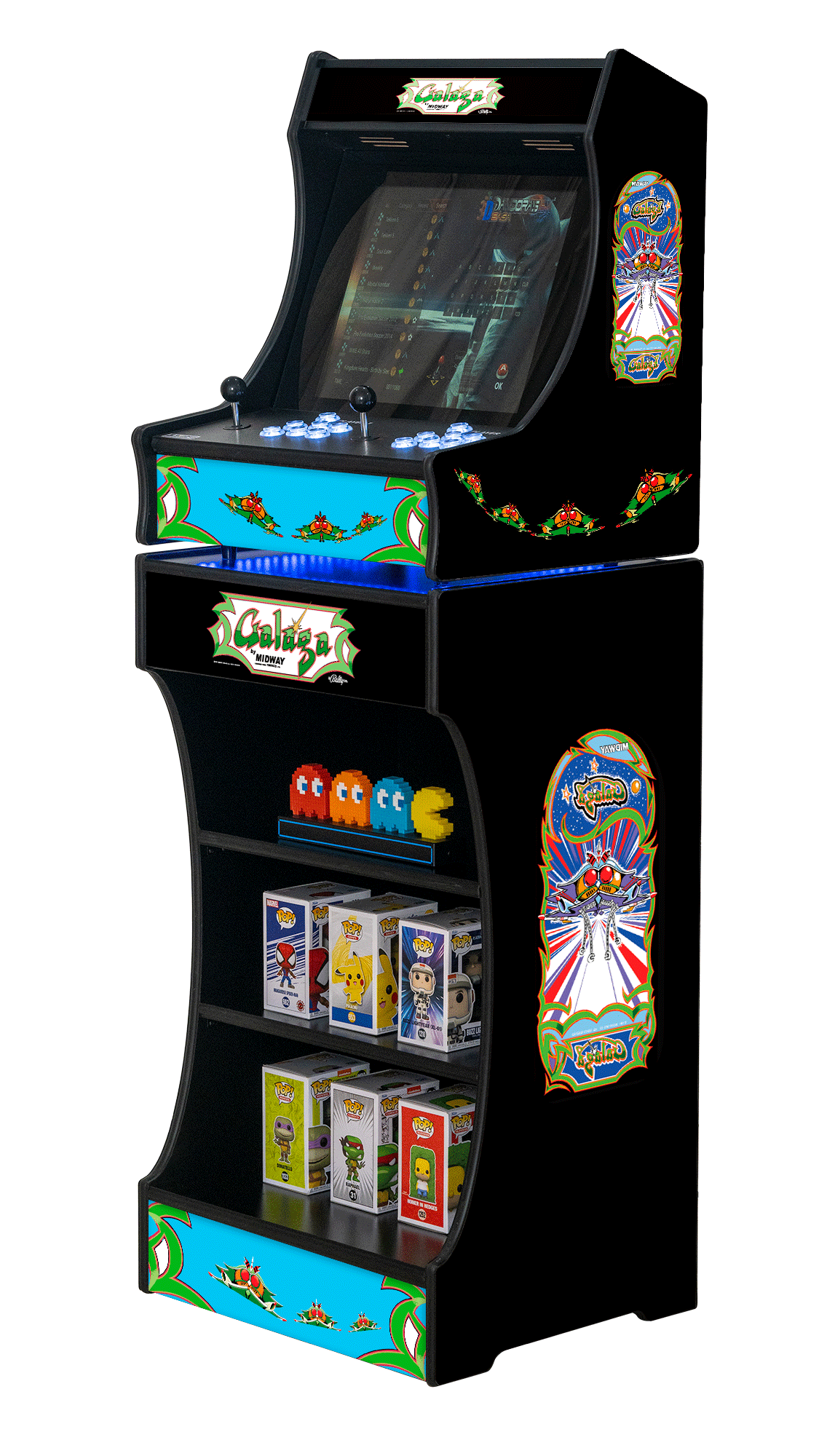 Upright 19" 9800 Games Arcade Machine - Galaga