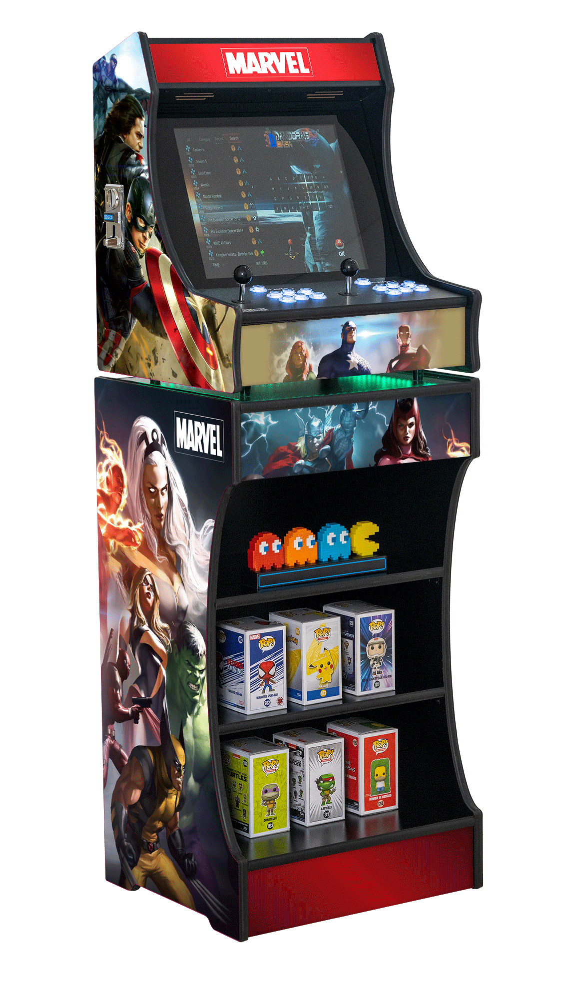 Upright 19" 9800 Games Arcade Machine - Marvel