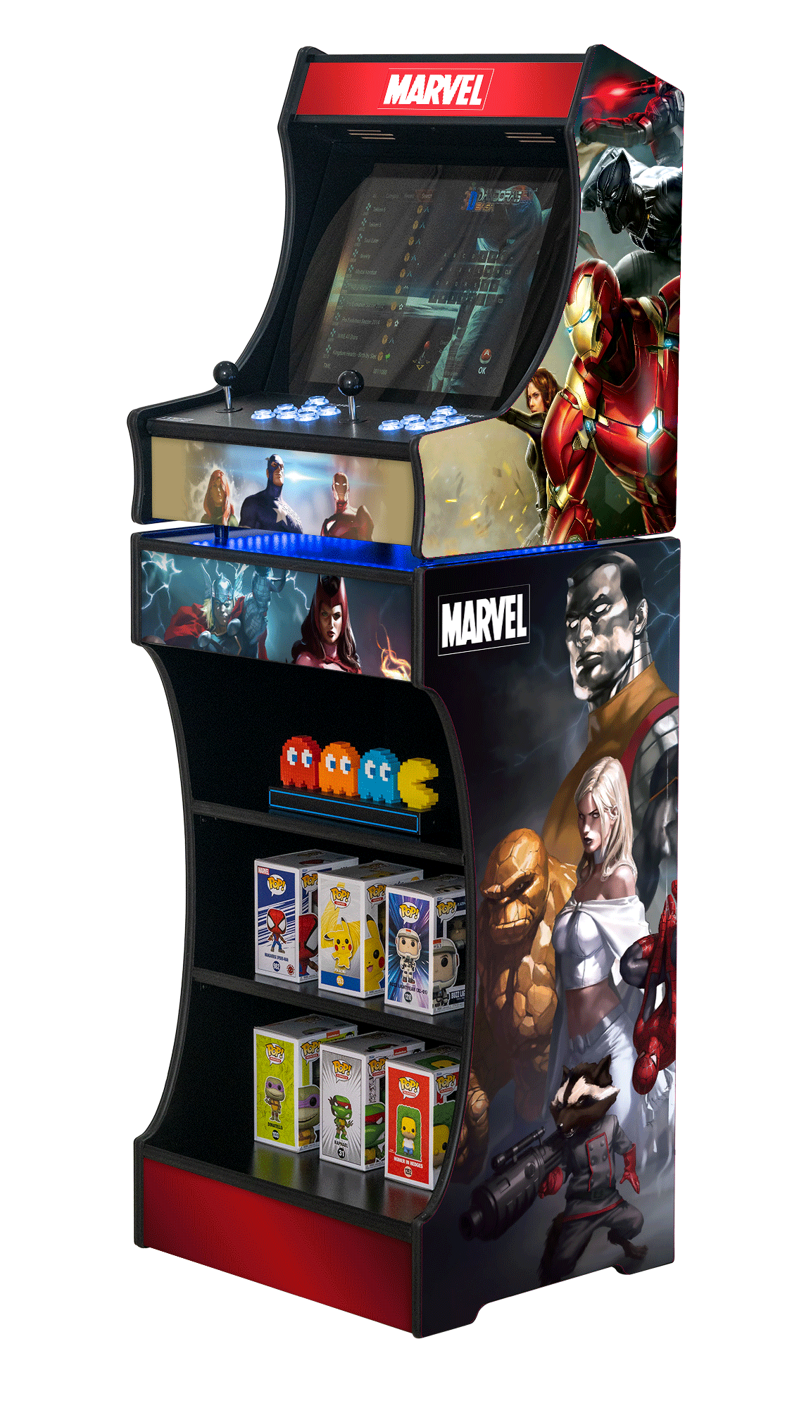 Upright 19" 9800 Games Arcade Machine - Marvel