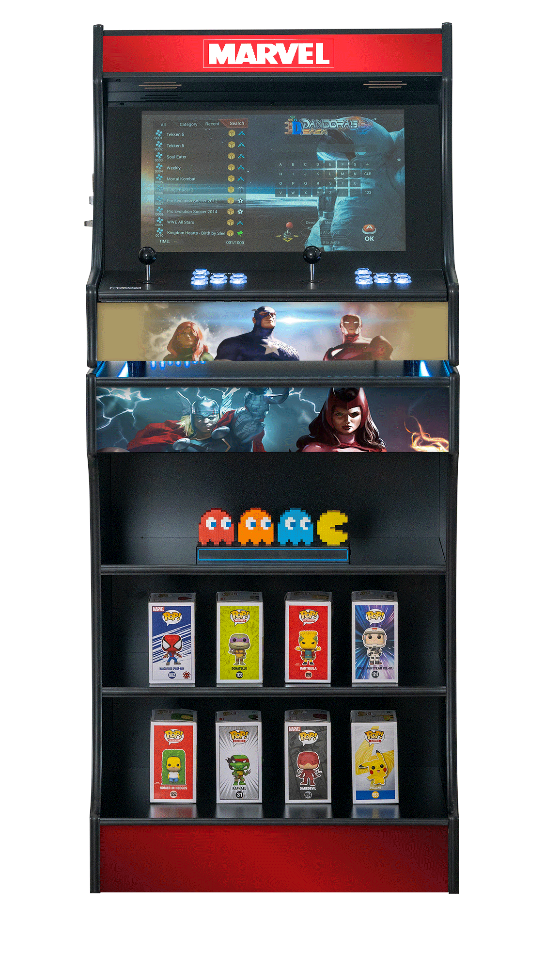 Upright 24" 9800 Games Arcade Machine - Marvel