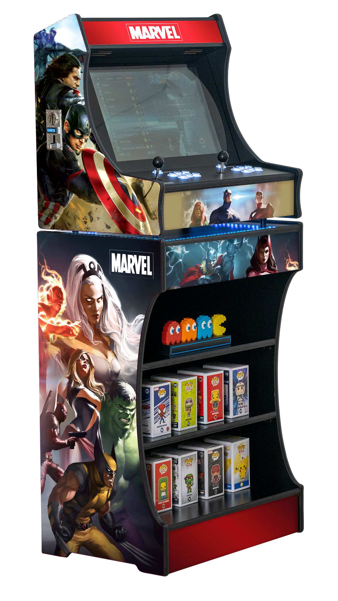Upright 24" 9800 Games Arcade Machine - Marvel