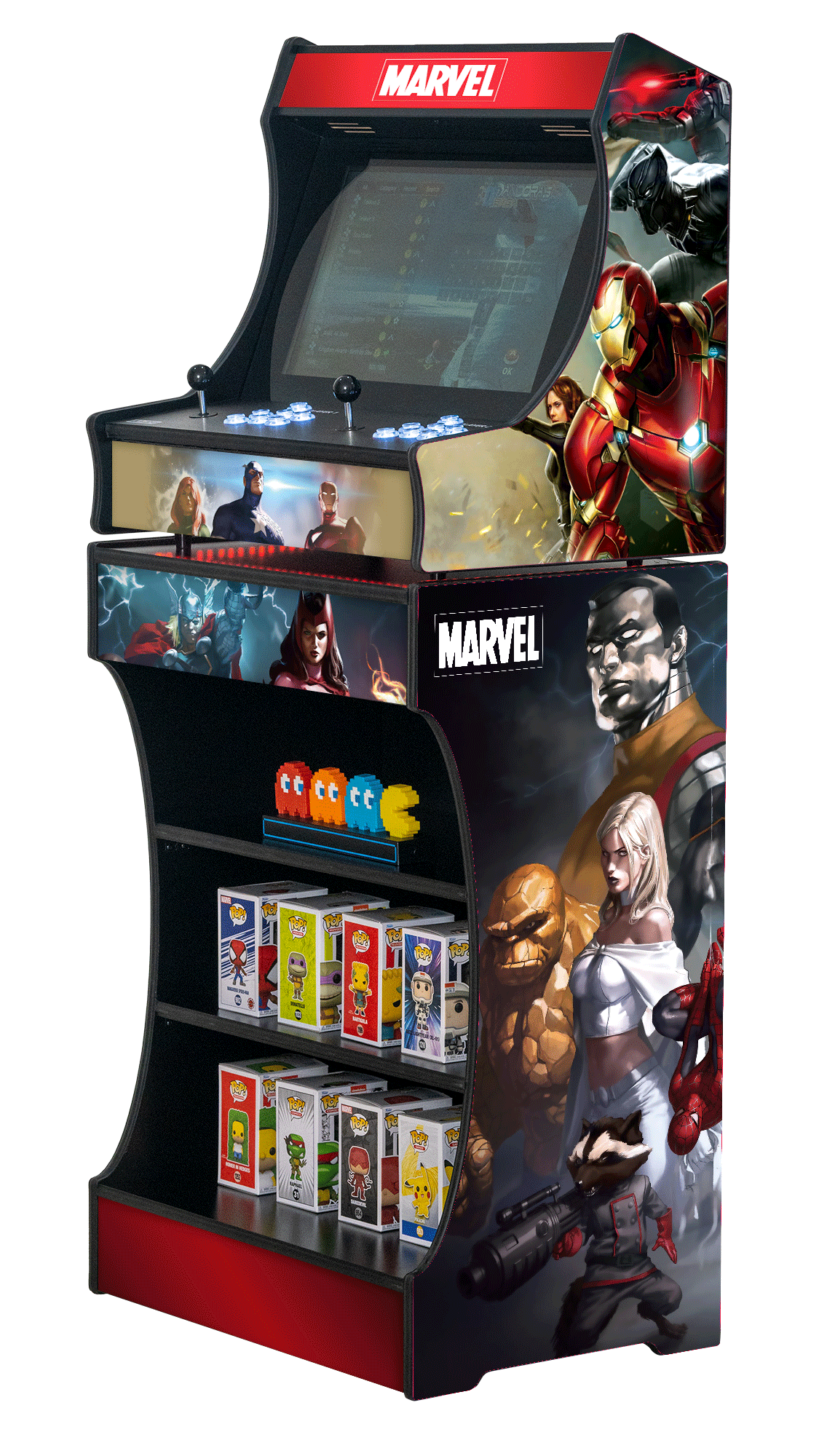 Upright 24" 9800 Games Arcade Machine - Marvel