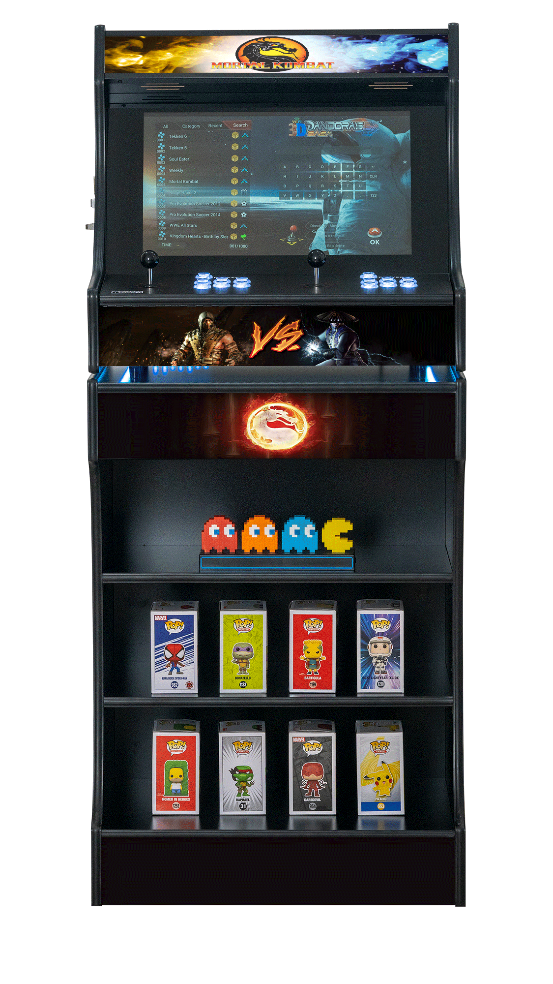Upright 24" 9800 Games Arcade Machine - Mortal Kombat