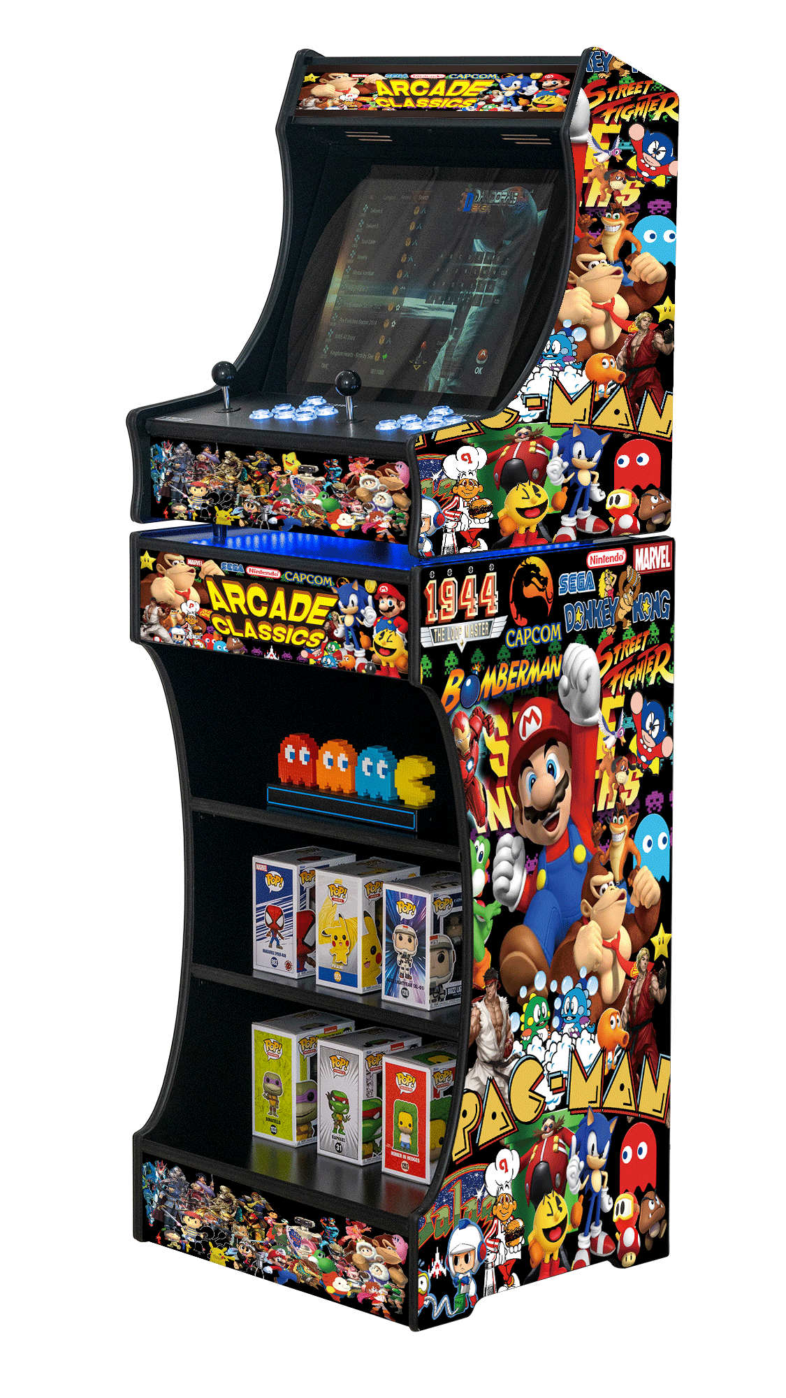 Upright 19" 9800 Games Arcade Machine - Classic V1