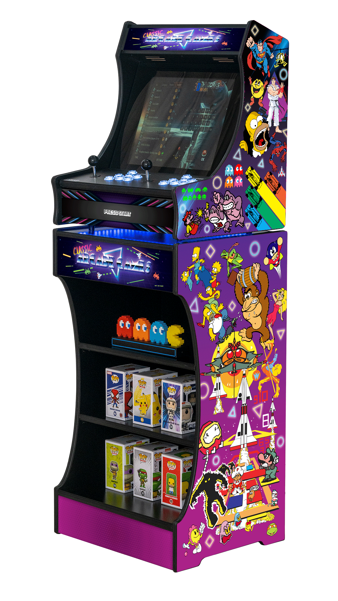 Upright 19" 9800 Games Arcade Machine - Classic V2