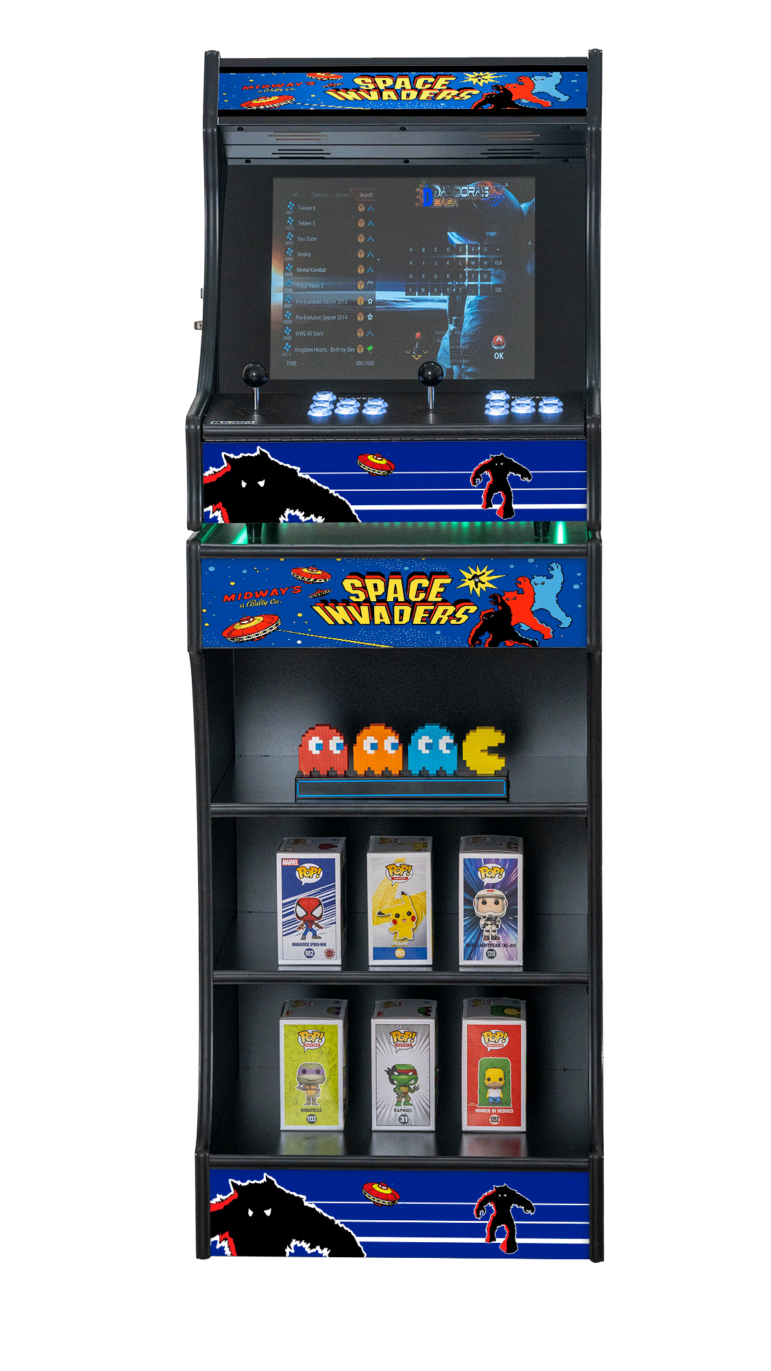 Upright 19" 9800 Games Arcade Machine - Space Invaders