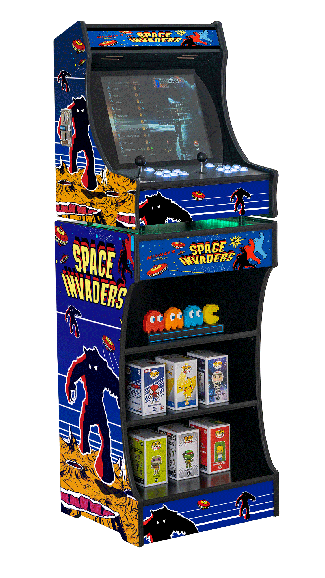 Upright 19" 9800 Games Arcade Machine - Space Invaders