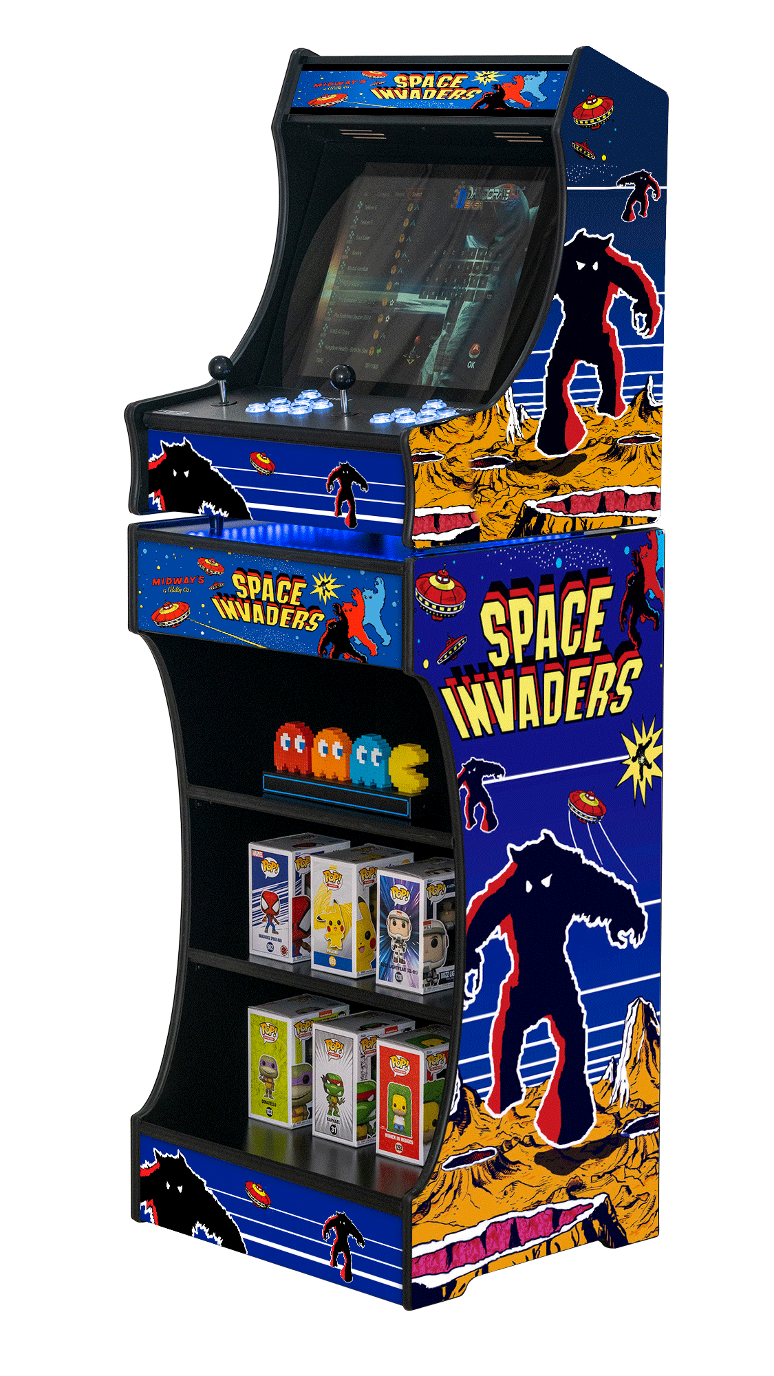 Upright 19" 9800 Games Arcade Machine - Space Invaders