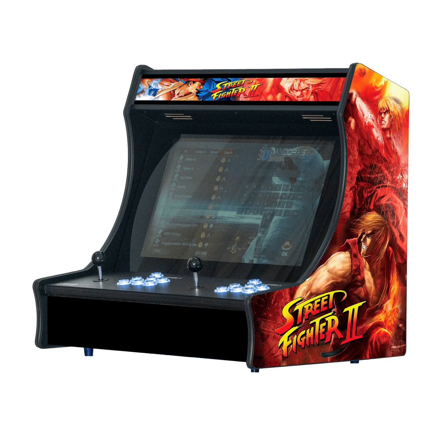 24" Tabletop 9800 Games Arcade Machine - Street Fighter Design