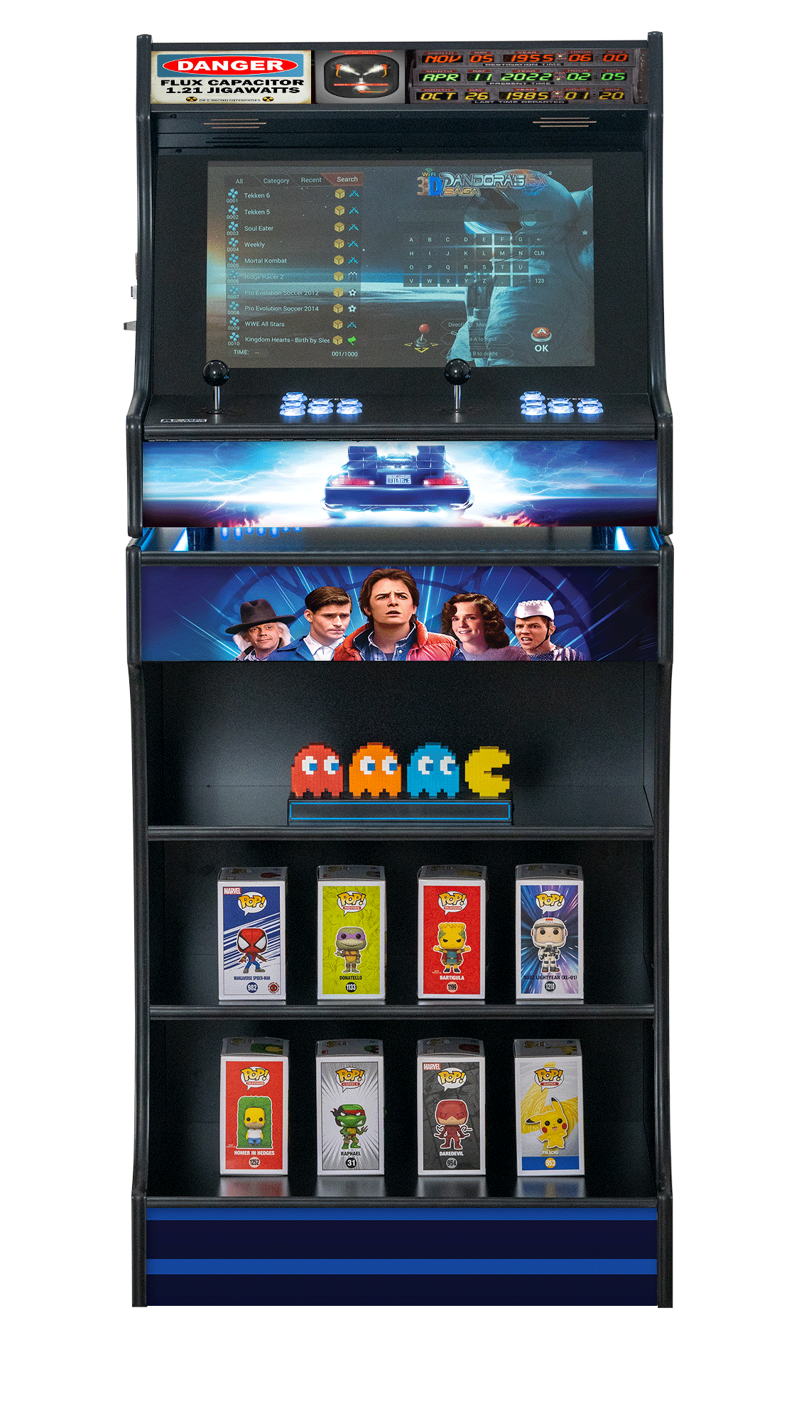 Upright 24" 9800 Games Arcade Machine - Back To The Future