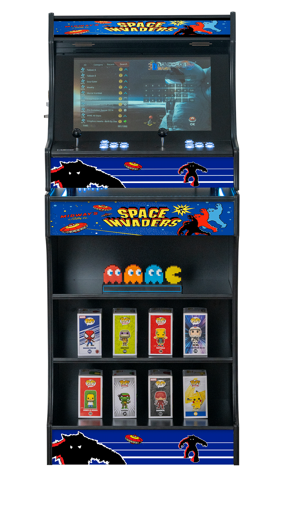 Upright 24" 9800 Games Arcade Machine - Space Invaders