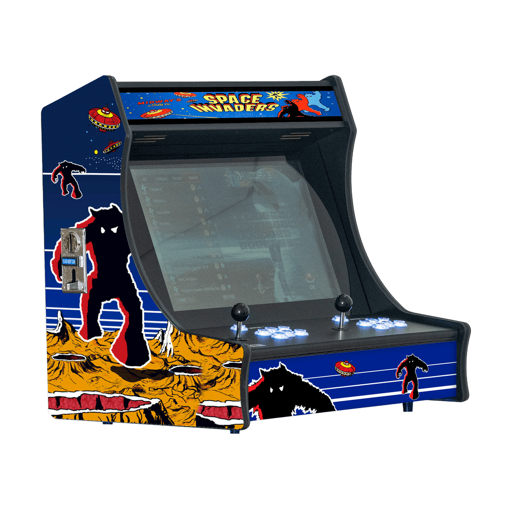 24" Tabletop 9800 Games Arcade Machine - Space Invaders Design