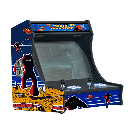 24" Tabletop 9800 Games Arcade Machine - Space Invaders Design