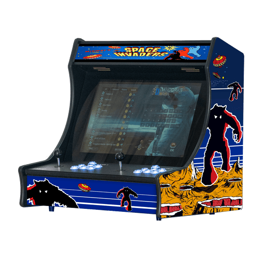 24" Tabletop 9800 Games Arcade Machine - Space Invaders Design